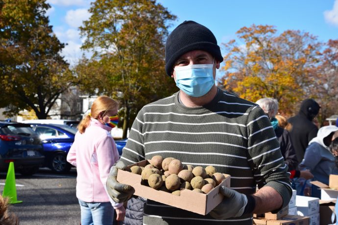 Potatoes available at a Mobile Food Bank
