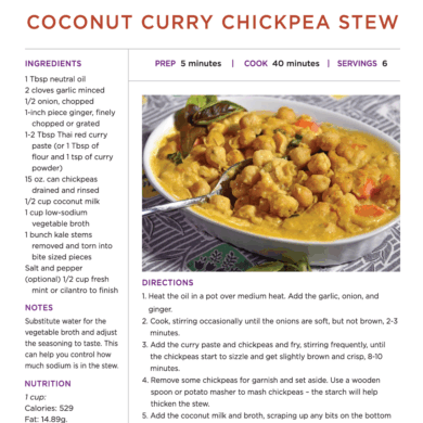 Coconut Curry Chickpea Stew