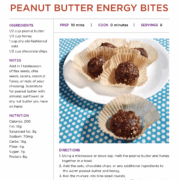 Peanut Butter Energy Bites